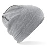 czapka zimowa - mod. B366:Heather Grey, 100% bawełna, Black
